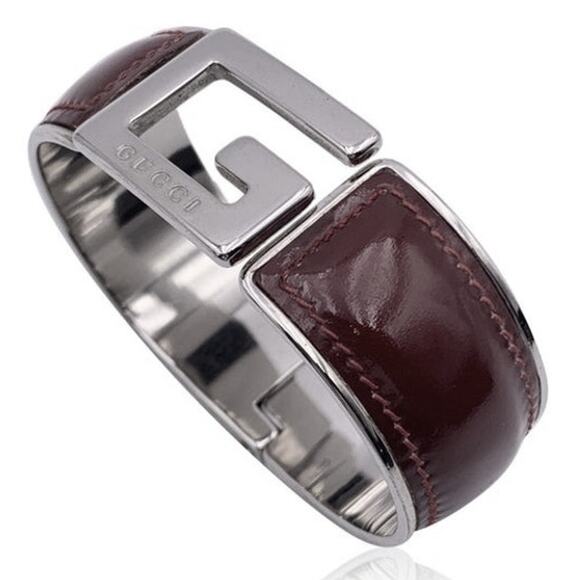674. Gucci Leather Bangle Bracelet - Picture 2 of 7